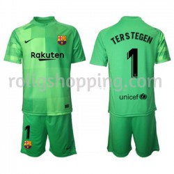 Fotbollströja FC Barcelona Målvakt Ter Stegen 1 Barn Tredjeställ 2021-2022 Kort ärm