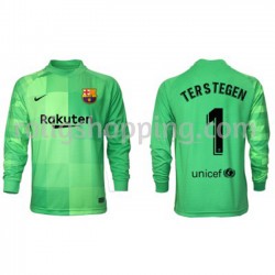 Fotbollströja FC Barcelona Målvakt Ter Stegen 1 Tredjeställ 2021-2022 Lång ärm