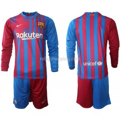 Fotbollströja FC Barcelona Barn Hemmaställ 2021-2022 Lång ärm