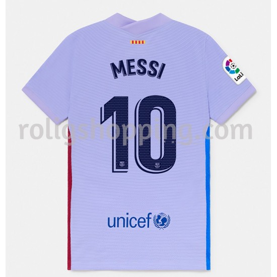 Fotbollströja FC Barcelona Lionel Messi 10 Bortaställ 2021-2022 Kort ärm