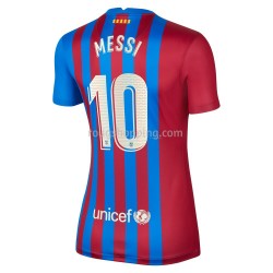 Fotbollströja FC Barcelona Lionel Messi 10 Kvinnor Hemmaställ 2021-2022 Kort ärm