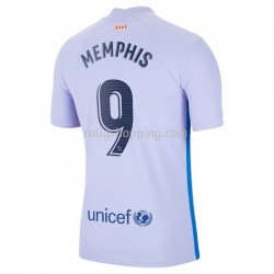 Fotbollströja FC Barcelona Memphis Depay 9 Bortaställ 2021-2022 Kort ärm