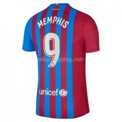 Fotbollströja FC Barcelona Memphis Depay 9 Hemmaställ 2021-2022 Kort ärm