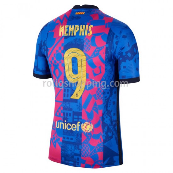 Fotbollströja FC Barcelona Memphis Depay 9 Tredjeställ 2021-2022 Kort ärm