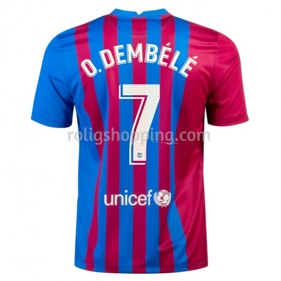 Fotbollströja FC Barcelona O. Dembele 7 Hemmaställ 2021-2022 Kort ärm