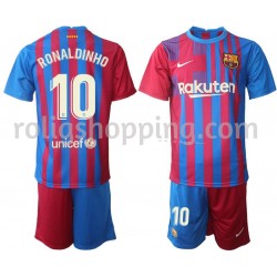 Fotbollströja FC Barcelona Ronaldinho 10 Barn Hemmaställ 2021-2022 Lång ärm