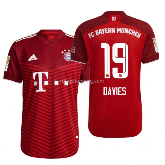 Fotbollströja FC Bayern München Alphonso Davies 19 Hemmaställ 2021-2022 Kort ärm