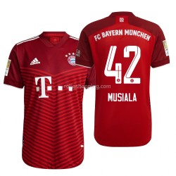 Fotbollströja FC Bayern München Jamal Musiala 42 Hemmaställ 2021-2022 Kort ärm