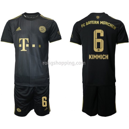 Fotbollströja FC Bayern München Joshua Kimmich 6 Barn Bortaställ 2021-2022 Kort ärm