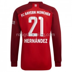 Fotbollströja FC Bayern München Lucas Hernandez 21 Hemmaställ 2021-2022 Lång ärm