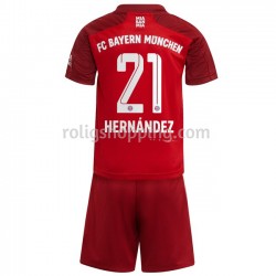 Fotbollströja FC Bayern München Lucas Hernandez 21 Barn Hemmaställ 2021-2022 Kort ärm