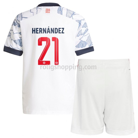 Fotbollströja FC Bayern München Lucas Hernandez 21 Barn Tredjeställ 2021-2022 Kort ärm