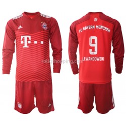 Fotbollströja FC Bayern München Robert Lewandowski 9 Barn Hemmaställ 2021-2022 Lång ärm