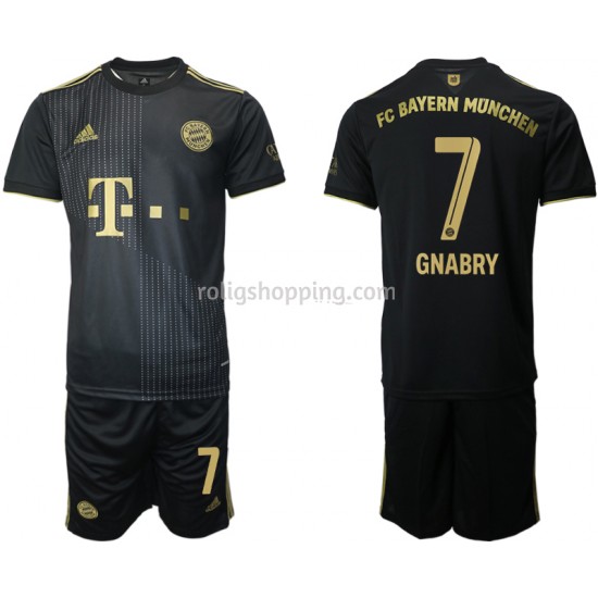 Fotbollströja FC Bayern München Serge Gnabry 7 Barn Bortaställ 2021-2022 Kort ärm