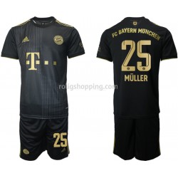 Fotbollströja FC Bayern München Thomas Müller 25 Barn Bortaställ 2021-2022 Kort ärm