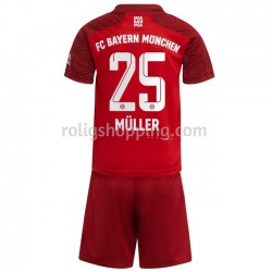 Fotbollströja FC Bayern München Thomas Müller 25 Barn Hemmaställ 2021-2022 Kort ärm