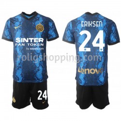 Fotbollströja Inter Milan Christian Eriksen 24 Barn Hemmaställ 2021-2022 Kort ärm