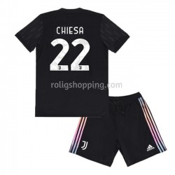 Fotbollströja Juventus Federico Chiesa 22 Barn Bortaställ 2021-2022 Kort ärm