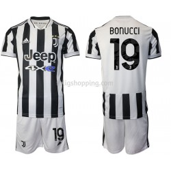 Fotbollströja Juventus Leonardo Bonucci 19 Barn Hemmaställ 2021-2022 Kort ärm
