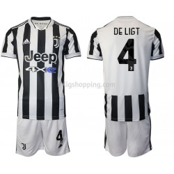 Fotbollströja Juventus Matthijs de Ligt 4 Barn Hemmaställ 2021-2022 Kort ärm