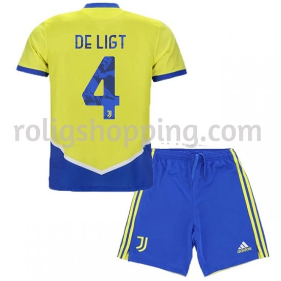Fotbollströja Juventus Matthijs de Ligt 4 Barn Tredjeställ 2021-2022 Kort ärm