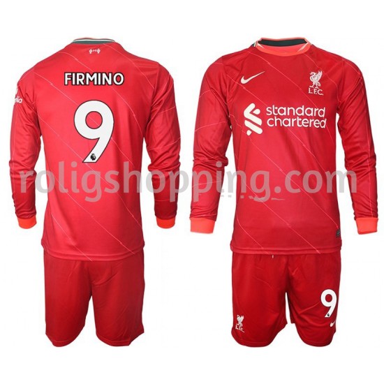 Fotbollströja Liverpool FIRMINO 9 Barn Hemmaställ 2021-2022 Lång ärm