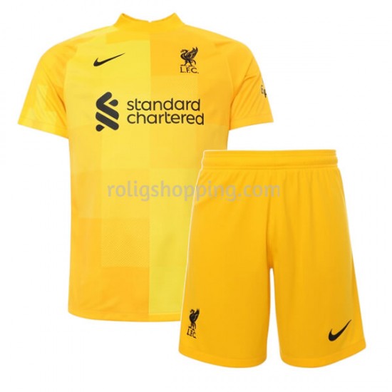 Fotbollströja Liverpool Målvakt Barn Bortaställ 2021-2022 Kort ärm