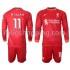 Fotbollströja Liverpool M.Salah 11 Barn Hemmaställ 2021-2022 Lång ärm