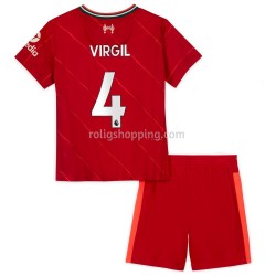 Fotbollströja Liverpool Virgil van Dijk 4 Barn Hemmaställ 2021-2022 Kort ärm