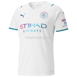 Fotbollströja Manchester City Bortaställ 2021-2022 Kort ärm