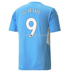 Fotbollströja Manchester City Gabriel Jesus 9 Hemmaställ 2021-2022 Kort ärm