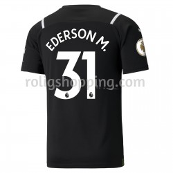 Fotbollströja Manchester City Målvakt Ederson 31 Hemmaställ 2021-2022 Kort ärm