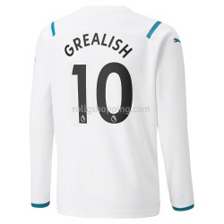 Fotbollströja Manchester City Jack Grealish 10 Bortaställ 2021-2022 Lång ärm