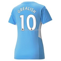 Fotbollströja Manchester City Jack Grealish 10 Damen Hemmaställ 2021-2022 Kort ärm