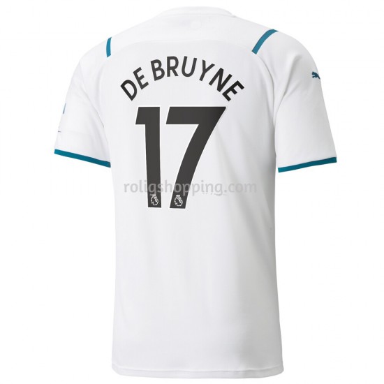 Fotbollströja Manchester City Kevin De Bruyne 17 Bortaställ 2021-2022 Kort ärm