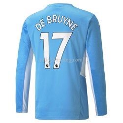 Fotbollströja Manchester City Kevin De Bruyne 17 Hemmaställ 2021-2022 Lång ärm