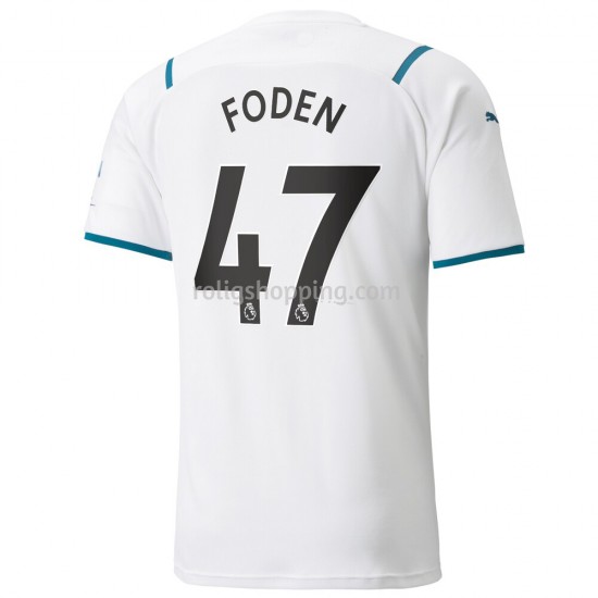 Fotbollströja Manchester City Phil Foden 47 Bortaställ 2021-2022 Kort ärm