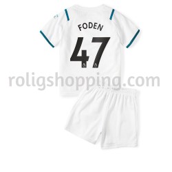 Fotbollströja Manchester City Phil Foden 47 Barn Bortaställ 2021-2022 Kort ärm