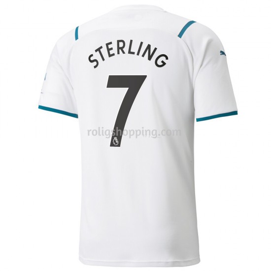 Fotbollströja Manchester City Raheem Sterling 7 Bortaställ 2021-2022 Kort ärm