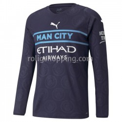 Fotbollströja Manchester City Fjärdeställ 2021-2022 Lång ärm