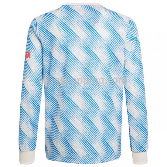 Fotbollströja Manchester United Bortaställ 2021-2022 Lång ärm