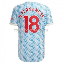 Fotbollströja Manchester United Bruno Fernandes 18 Bortaställ 2021-2022 Kort ärm