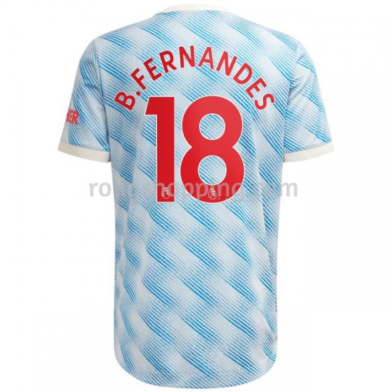 Fotbollströja Manchester United Bruno Fernandes 18 Bortaställ 2021-2022 Kort ärm
