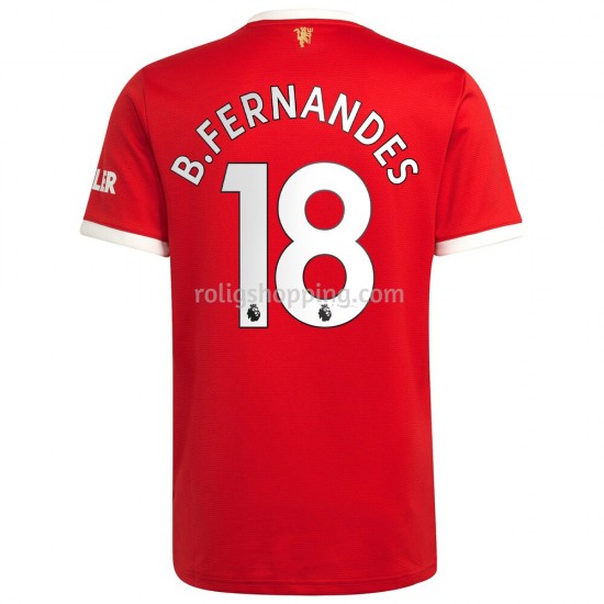 Fotbollströja Manchester United Bruno Fernandes 18 Hemmaställ 2021-2022 Kort ärm