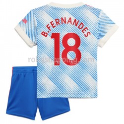 Fotbollströja Manchester United Bruno Fernandes 18 Barn Bortaställ 2021-2022 Kort ärm