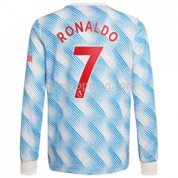 Fotbollströja Manchester United Cristiano Ronaldo 7 Bortaställ 2021-2022 Lång ärm