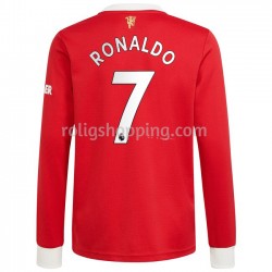 Fotbollströja Manchester United Cristiano Ronaldo 7 Hemmaställ 2021-2022 Lång ärm