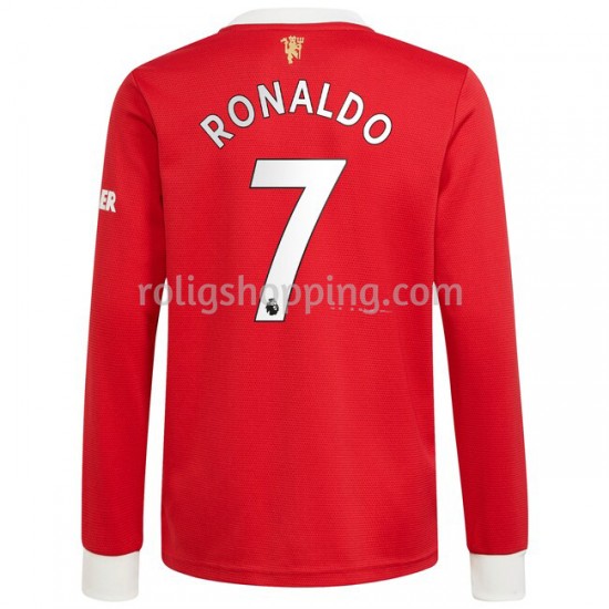 Fotbollströja Manchester United Cristiano Ronaldo 7 Hemmaställ 2021-2022 Lång ärm
