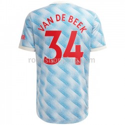 Fotbollströja Manchester United Donny Van De Beek 34 Bortaställ 2021-2022 Kort ärm