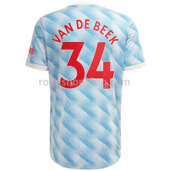 Fotbollströja Manchester United Donny Van De Beek 34 Bortaställ 2021-2022 Kort ärm